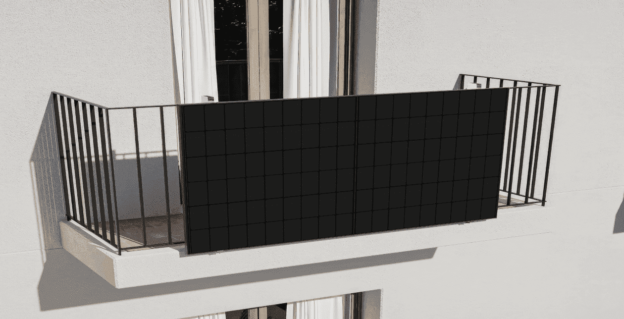 Solar panel on a balcony