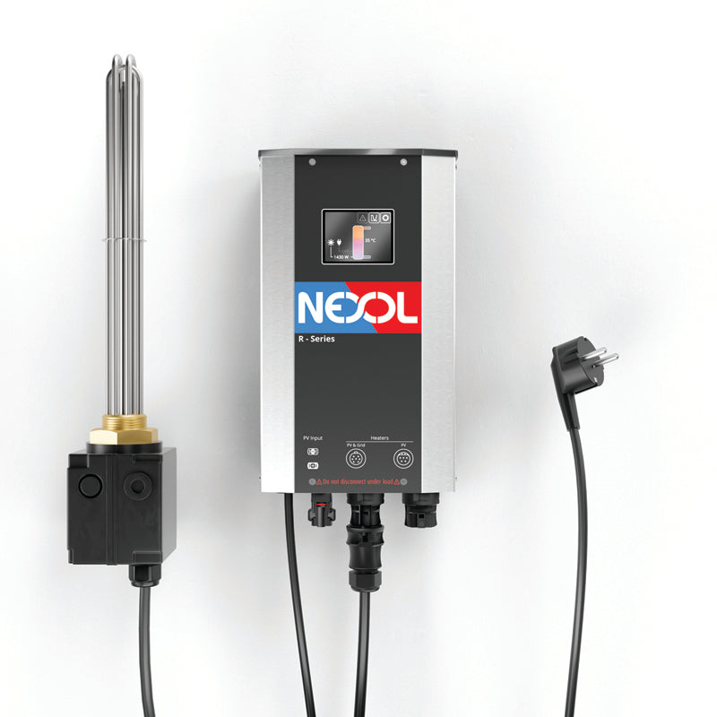 Solar heating rod and smart controller for water boilers – Resistencia solar y controlador inteligente para calderas de agua"