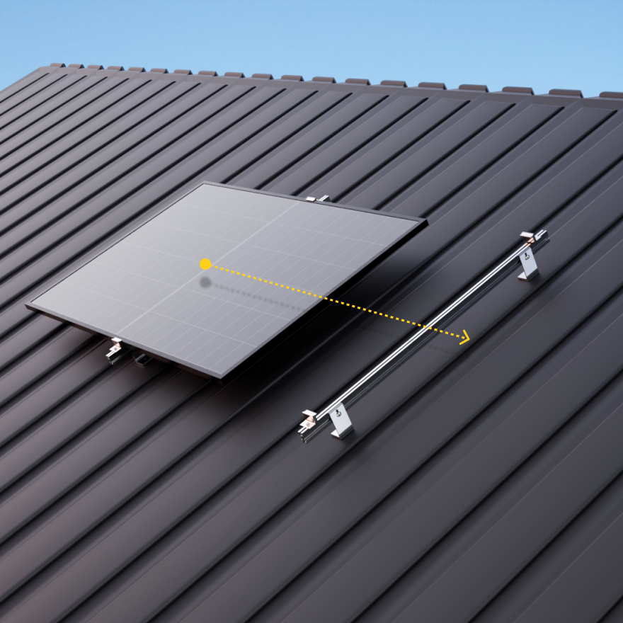 Metal roof mount - no angle